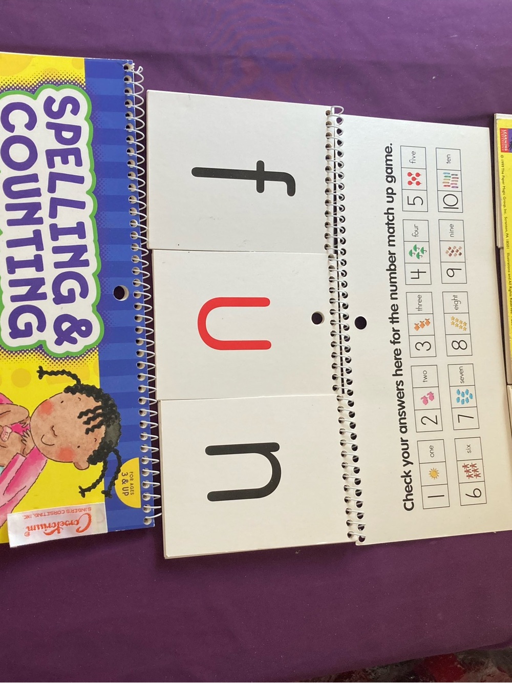 Spelling & Counting Kids Learning Flip Book - new